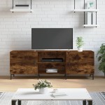 vidaXL Comodă TV, stejar fumuriu, 150x30x50 cm, lemn compozit