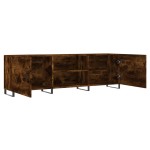 vidaXL Comodă TV, stejar fumuriu, 150x30x50 cm, lemn compozit