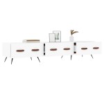 vidaXL Comodă TV, alb, 150x36x30 cm, lemn prelucrat