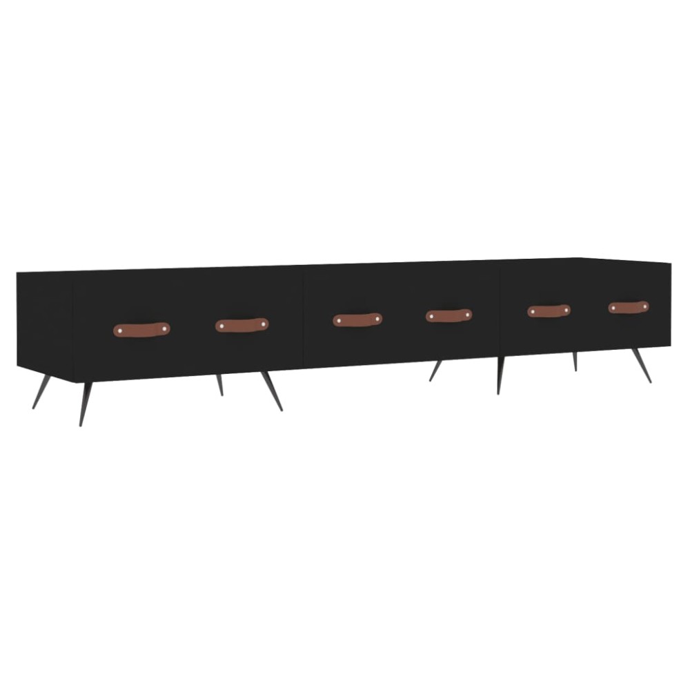 vidaXL Dulap TV, negru, 150x36x30 cm, lemn prelucrat
