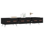 vidaXL Dulap TV, negru, 150x36x30 cm, lemn prelucrat