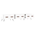 vidaXL Comodă TV, alb extralucios, 150x36x30 cm, lemn prelucrat