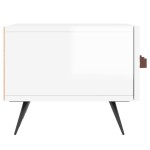 vidaXL Comodă TV, alb extralucios, 150x36x30 cm, lemn prelucrat