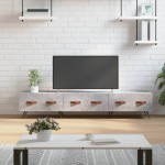 vidaXL Comodă TV, gri beton, 150x36x30 cm, lemn prelucrat vidaXL Comodă TV, gri beton, 150x36x30 cm, lemn prelucrat