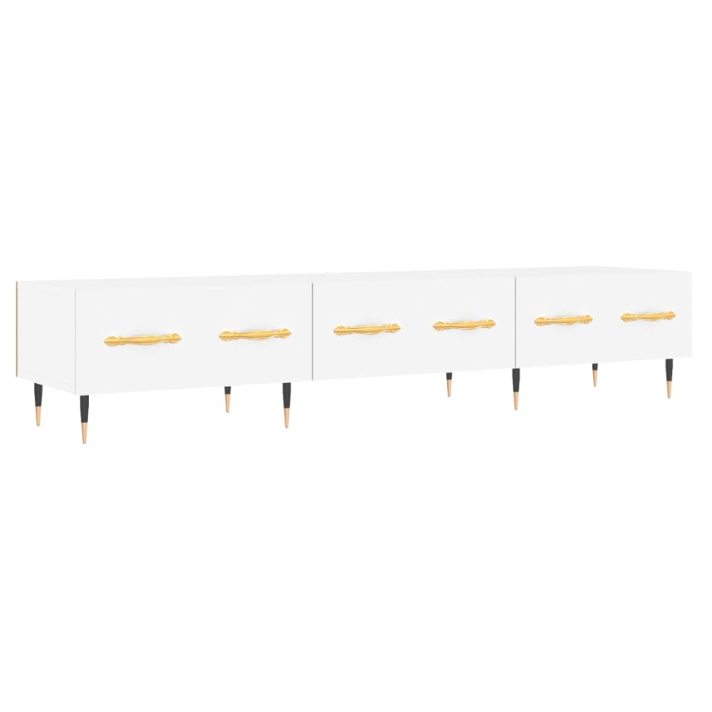 vidaXL Comodă TV, alb, 150x36x30 cm, lemn prelucrat