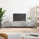 vidaXL Comodă TV, gri beton, 150x36x30 cm, lemn prelucrat vidaXL Comodă TV, gri beton, 150x36x30 cm, lemn prelucrat