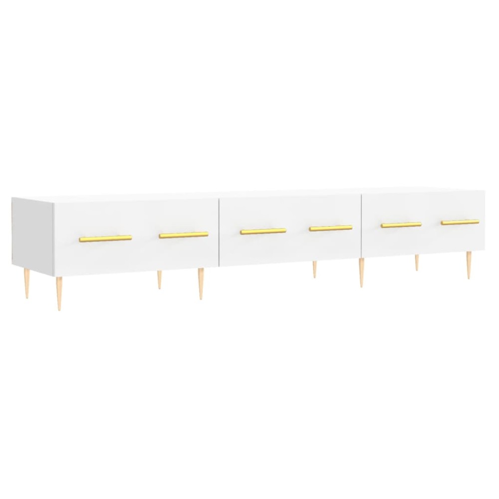 vidaXL Comodă TV, alb, 150x36x30 cm, lemn prelucrat