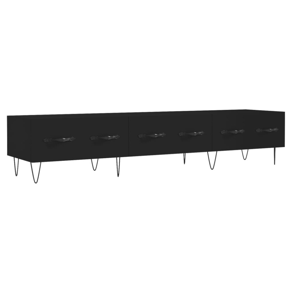 vidaXL Dulap TV, negru, 150x36x30 cm, lemn prelucrat