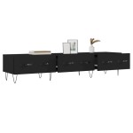 vidaXL Dulap TV, negru, 150x36x30 cm, lemn prelucrat vidaXL Dulap TV, negru, 150x36x30 cm, lemn prelucrat