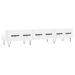vidaXL Comodă TV, alb extralucios, 150x36x30 cm, lemn prelucrat vidaXL Comodă TV, alb extralucios, 150x36x30 cm, lemn prelucrat