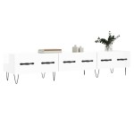 vidaXL Comodă TV, alb extralucios, 150x36x30 cm, lemn prelucrat vidaXL Comodă TV, alb extralucios, 150x36x30 cm, lemn prelucrat