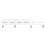 vidaXL Comodă TV, alb extralucios, 150x36x30 cm, lemn prelucrat vidaXL Comodă TV, alb extralucios, 150x36x30 cm, lemn prelucrat