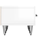 vidaXL Comodă TV, alb extralucios, 150x36x30 cm, lemn prelucrat vidaXL Comodă TV, alb extralucios, 150x36x30 cm, lemn prelucrat