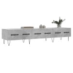 vidaXL Comodă TV, gri beton, 150x36x30 cm, lemn prelucrat vidaXL Comodă TV, gri beton, 150x36x30 cm, lemn prelucrat