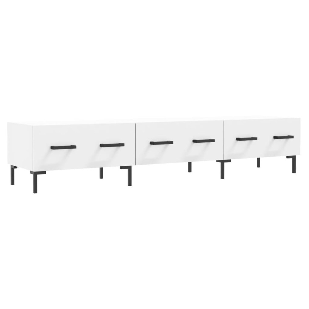 vidaXL Comodă TV, alb, 150x36x30 cm, lemn prelucrat