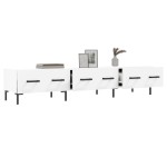 vidaXL Comodă TV, alb, 150x36x30 cm, lemn prelucrat vidaXL Comodă TV, alb, 150x36x30 cm, lemn prelucrat