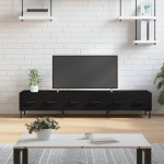 vidaXL Dulap TV, negru, 150x36x30 cm, lemn prelucrat vidaXL Dulap TV, negru, 150x36x30 cm, lemn prelucrat