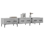vidaXL Comodă TV, gri beton, 150x36x30 cm, lemn prelucrat vidaXL Comodă TV, gri beton, 150x36x30 cm, lemn prelucrat