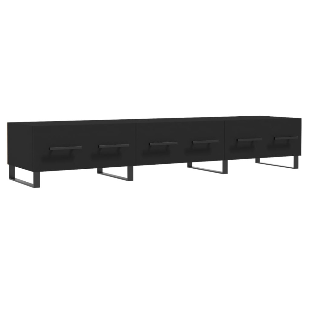 vidaXL Dulap TV, negru, 150x36x30 cm, lemn prelucrat