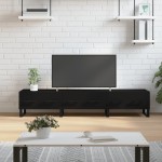 vidaXL Dulap TV, negru, 150x36x30 cm, lemn prelucrat