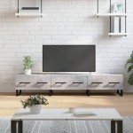 vidaXL Comodă TV, gri beton, 150x36x30 cm, lemn prelucrat vidaXL Comodă TV, gri beton, 150x36x30 cm, lemn prelucrat