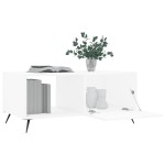 vidaXL Măsuță de cafea, alb, 90x50x40 cm, lemn prelucrat vidaXL Măsuță de cafea, alb, 90x50x40 cm, lemn prelucrat