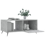 vidaXL Măsuță de cafea, gri beton, 90x50x40 cm, lemn prelucrat