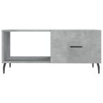 vidaXL Măsuță de cafea, gri beton, 90x50x40 cm, lemn prelucrat