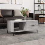 vidaXL Măsuță de cafea, gri sonoma, 90x50x40 cm, lemn prelucrat vidaXL Măsuță de cafea, gri sonoma, 90x50x40 cm, lemn prelucrat