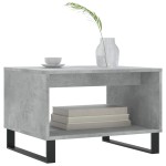 vidaXL Măsuță de cafea, gri beton, 60x50x40 cm, lemn prelucrat vidaXL Măsuță de cafea, gri beton, 60x50x40 cm, lemn prelucrat