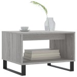 vidaXL Măsuță de cafea, gri sonoma, 60x50x40 cm, lemn compozit vidaXL Măsuță de cafea, gri sonoma, 60x50x40 cm, lemn compozit