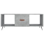 vidaXL Măsuță de cafea, gri beton, 102x50x40 cm, lemn prelucrat