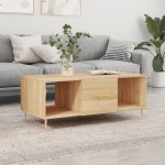 vidaXL Măsuță de cafea, stejar sonoma, 102x50x40 cm, lemn prelucrat vidaXL Măsuță de cafea, stejar sonoma, 102x50x40 cm, lemn prelucrat