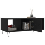 vidaXL Măsuță de cafea, negru, 102x50x40 cm, lemn compozit vidaXL Măsuță de cafea, negru, 102x50x40 cm, lemn compozit