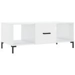 vidaXL Măsuță de cafea, alb extralucios, 102x50x40 cm, lemn prelucrat vidaXL Măsuță de cafea, alb extralucios, 102x50x40 cm, lemn prelucrat