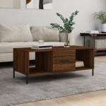 vidaXL Măsuță de cafea, stejar maro, 102x50x40 cm, lemn compozit vidaXL Măsuță de cafea, stejar maro, 102x50x40 cm, lemn compozit