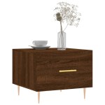 vidaXL Măsuță de cafea, stejar maro, 50x50x40 cm, lemn prelucrat vidaXL Măsuță de cafea, stejar maro, 50x50x40 cm, lemn prelucrat