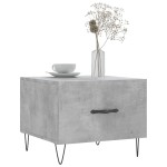 vidaXL Măsuță de cafea, gri beton, 50x50x40 cm, lemn compozit vidaXL Măsuță de cafea, gri beton, 50x50x40 cm, lemn compozit