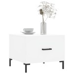 vidaXL Măsuțe de cafea, 2 buc., alb, 50x50x40 cm, lemn compozit