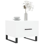 vidaXL Măsuțe de cafea, 2 buc., alb, 50x50x40 cm, lemn compozit vidaXL Măsuțe de cafea, 2 buc., alb, 50x50x40 cm, lemn compozit