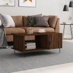 vidaXL Măsuță de cafea, stejar maro, 90x50x40 cm, lemn prelucrat vidaXL Măsuță de cafea, stejar maro, 90x50x40 cm, lemn prelucrat