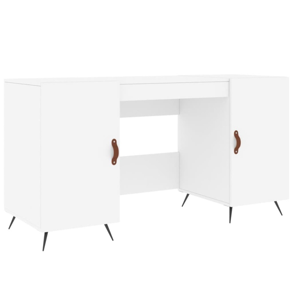 vidaXL Birou, alb, 140x50x75 cm, lemn compozit