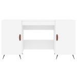 vidaXL Birou, alb, 140x50x75 cm, lemn compozit