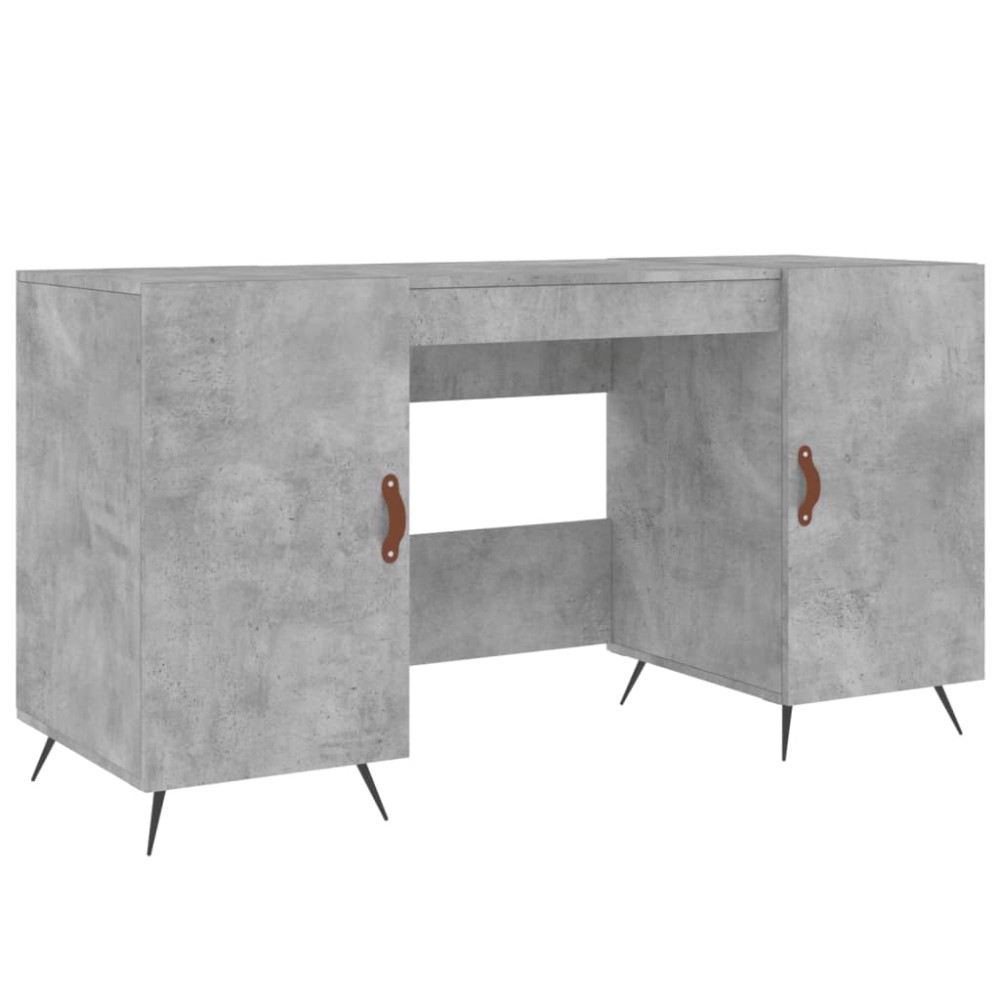 vidaXL Birou, gri beton, 140x50x75 cm, lemn compozit