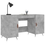 vidaXL Birou, gri beton, 140x50x75 cm, lemn compozit