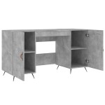 vidaXL Birou, gri beton, 140x50x75 cm, lemn compozit
