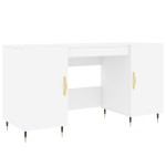 vidaXL Birou, alb, 140x50x75 cm, lemn compozit vidaXL Birou, alb, 140x50x75 cm, lemn compozit