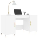 vidaXL Birou, alb, 140x50x75 cm, lemn compozit vidaXL Birou, alb, 140x50x75 cm, lemn compozit