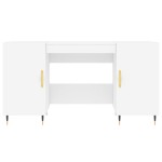 vidaXL Birou, alb, 140x50x75 cm, lemn compozit vidaXL Birou, alb, 140x50x75 cm, lemn compozit