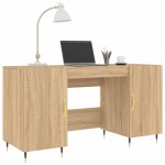 vidaXL Birou, stejar sonoma, 140x50x75 cm, lemn compozit